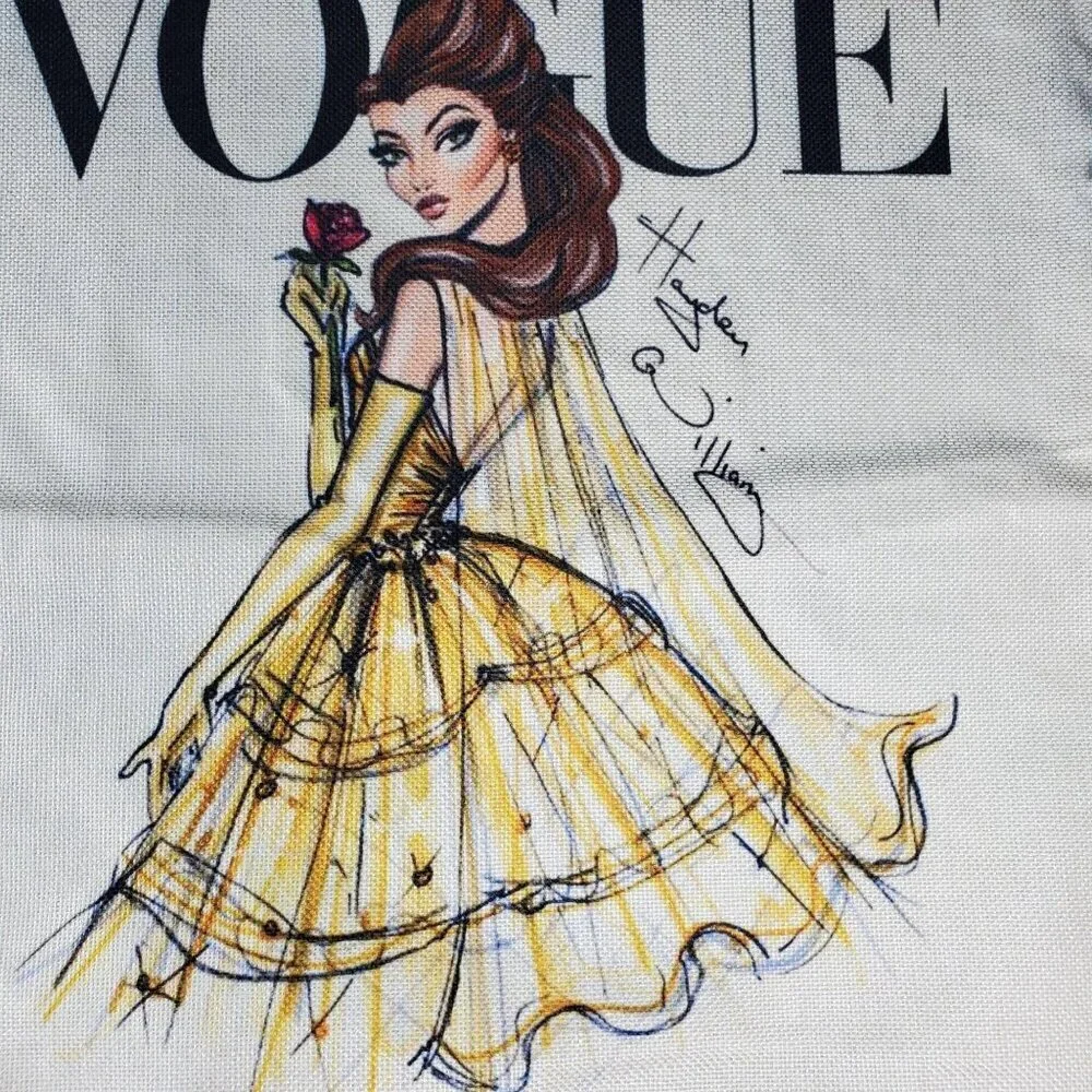 Belle Throw Pillowcase Beauty Beast Princess Sham Accent Pillow Cushion Cover